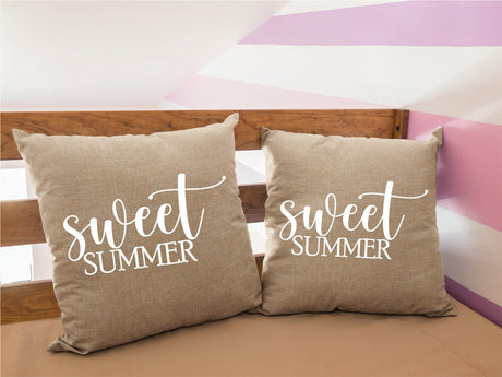 Personalize Outdoor Pillow, Outdoor Pillow, Sweet Summer Pillow, Outdoor Pillow Cover, Custom Burlap Pillow, Outdoor Kissen - Arria Home