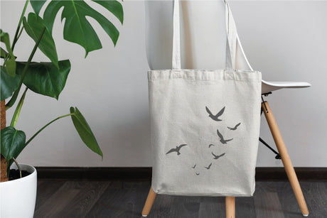 Cute Tote Bag, Tote Bags For Women, Canvas Tote Bag, Shopping Bag, Market Tote Bag, Cotton Tote Bag, Bird Tote Bag, Minimalist Tote Bag - Arria Home