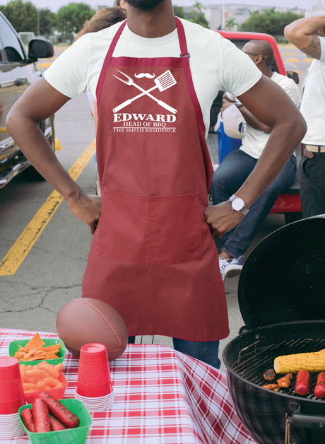 Personalized Apron, Fathers Day Apron, Fathers Day Gift, Custom Apron, Head Chef Apron, Cooking Apron, Baking Apron, BBQ Chef Apron - Arria Home