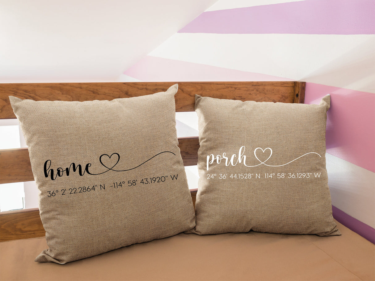 Home Coordinate Pillow, Home Pillow Cover, Custom Burlap Pillow, Burlap Lumbar Pillow, Housewarming, Personalize Pillows, Custom Pillow Case - Arria Home