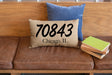 Personalized Zip Code Pillow, Zip Code Pillow, Custom Burlap Pillow, Custom Pillow Cases, Burlap Lumbar Pillow, Housewarming Gift, Farmhouse - Arria Home