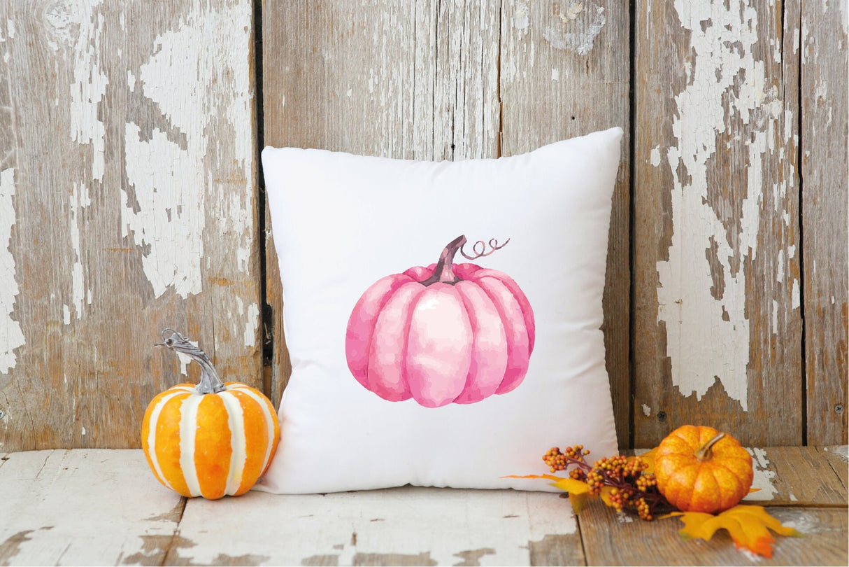Pink Pumpkin Pillow, Pumpkin Decor, Fall Pillow Cover, Pumpkin Pillow, Fall Pink Pumpkin, Farmhouse Decor, Fall Throw Pillow, Fall, Pumpkin - Arria Home