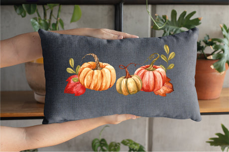 Pumpkin Pillow, Fall Decor Pillow, WaterColor Pumpkin Pillow, Thanksgiving Decorative Pillow, Fall Outdoor Decor Pillow, Farmhouse Decor - Arria Home