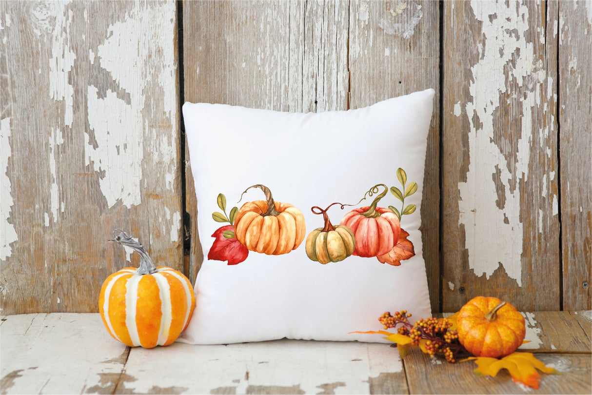 Pumpkin Pillow, Fall Decor Pillow, WaterColor Pumpkin Pillow, Thanksgiving Decorative Pillow, Fall Outdoor Decor Pillow, Farmhouse Decor - Arria Home