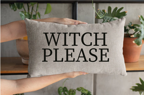 Witch Please Pillow, Funny Halloween Pillow Cover, Halloween Decor, Witch Decor, Halloween Witch Pillow Cover, Funny Pillow, Halloween Gift - Arria Home