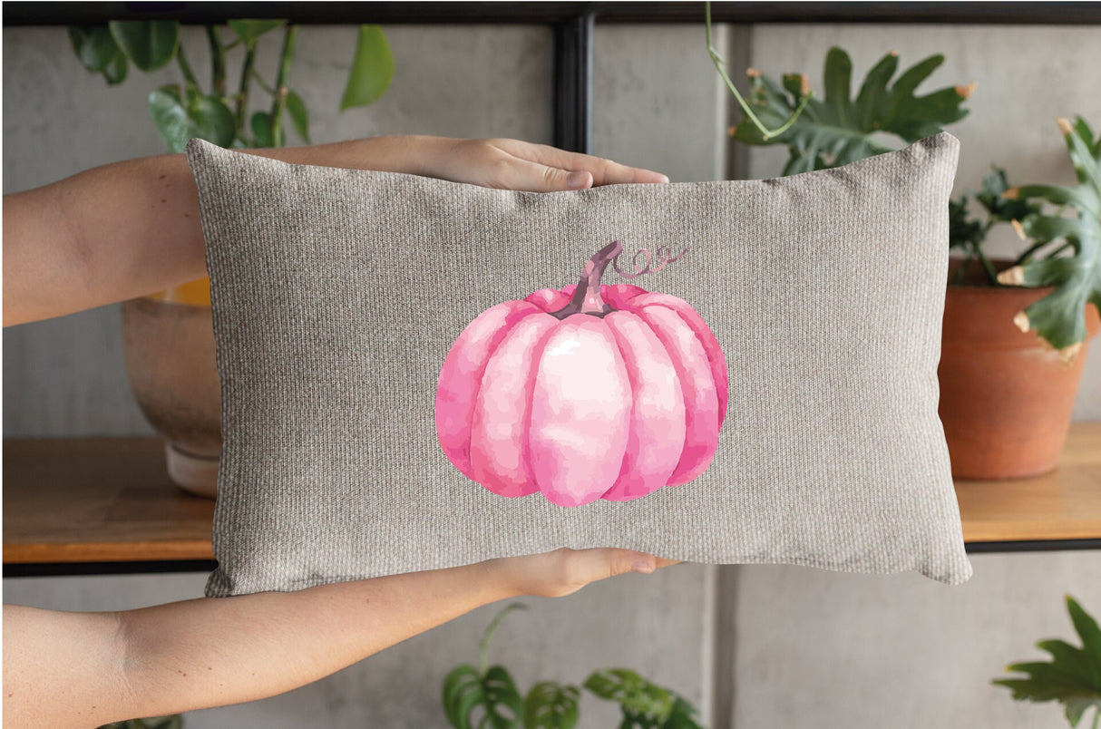 Pink Pumpkin Pillow, Pumpkin Decor, Fall Pillow Cover, Pumpkin Pillow, Fall Pink Pumpkin, Farmhouse Decor, Fall Throw Pillow, Fall, Pumpkin - Arria Home