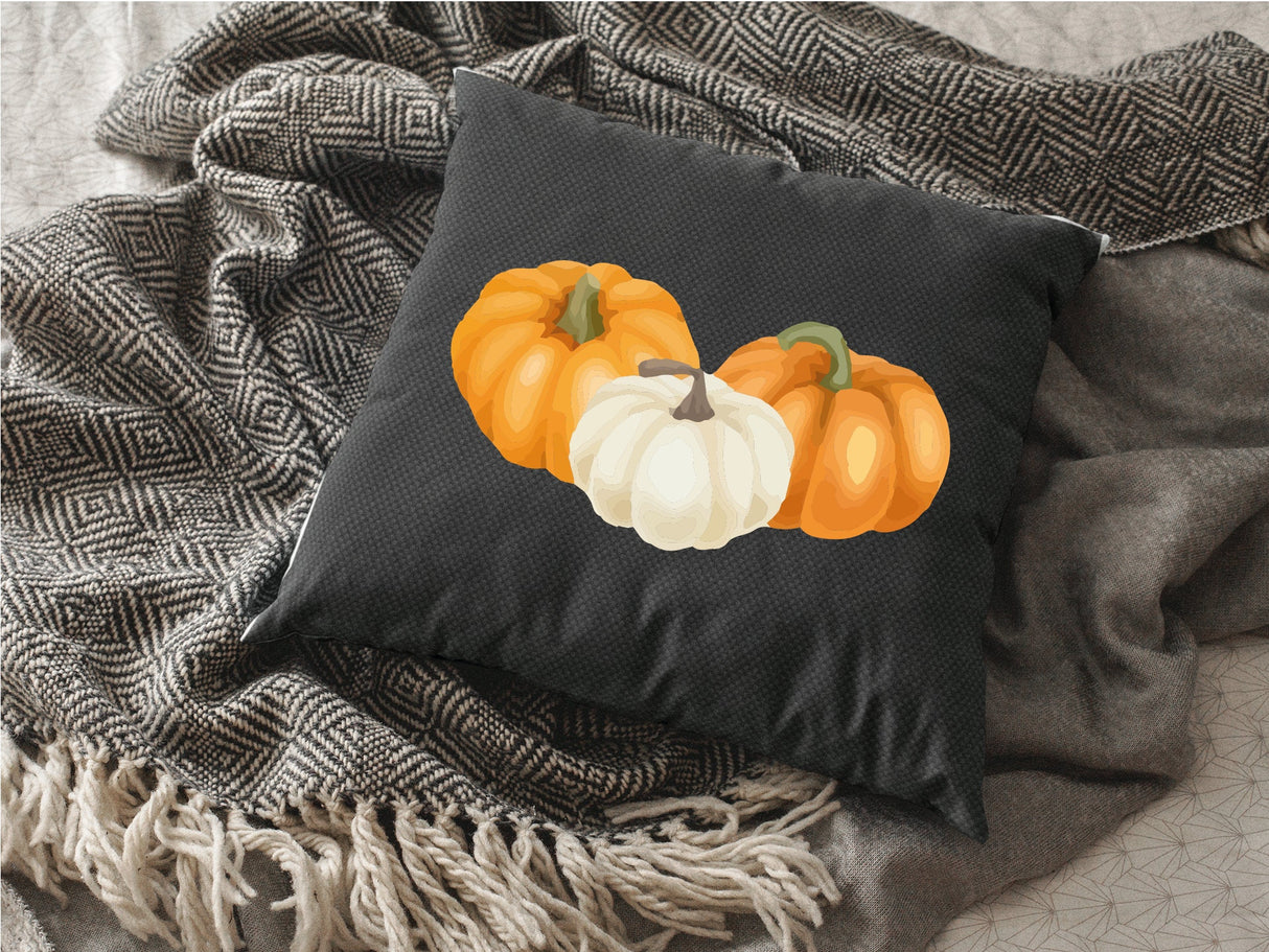 Pumpkin Throw Pillow, Pumpkin Decor, Fall Pillow Cover, Pumpkin Cushion, Autumn Decor, Watercolor, Fall Decor, Farmhouse Decor, Rustic Decor - Arria Home