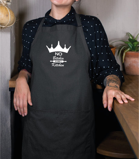 Personalize Apron for Women, No Bithin my Kitchen, Name Apron, Gift For Girlfriend, Gift For Her, Presend for Wife, Valentines Day Gift Idea - Arria Home