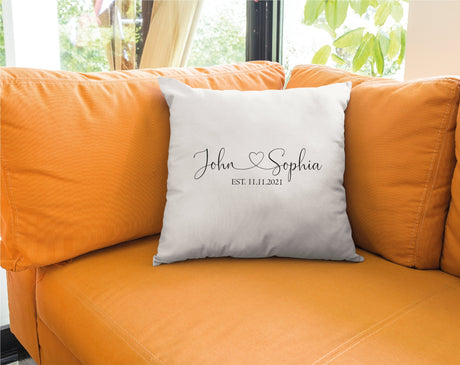 Valentine Personalize Pillow Cover, Valentine Cushion, Custom Couple Pillow, Couple Gift, Present for Wife, Gift for Her, Personalize Gift - Arria Home