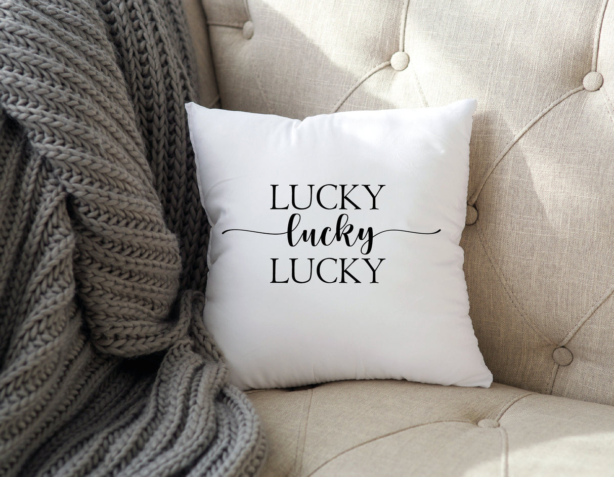 Lucky Pillow, Lucky Personalized Pillow, Custom Lucky Pillow, Spring Lucky Decor, Spring Pillow, Spring Decor, Personalized Gift, Decorative - Arria Home