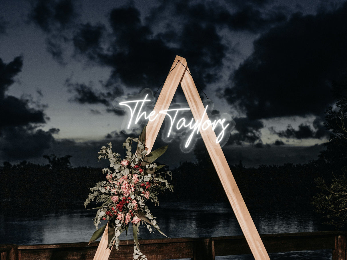 Personalized Wedding Neon Sign, Wedding Decor, Last Name Wedding Sign, Led Family Name Sign, Weddding Decorations, Custom Neon Light - Arria Home
