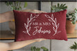 Personalized Mr Mrs Family Name Pillow, Surname Pillow, Family Name Pillow, Custom Wedding Pillow, Wedding Gift, Engagement Gift, Decorative - Arria Home