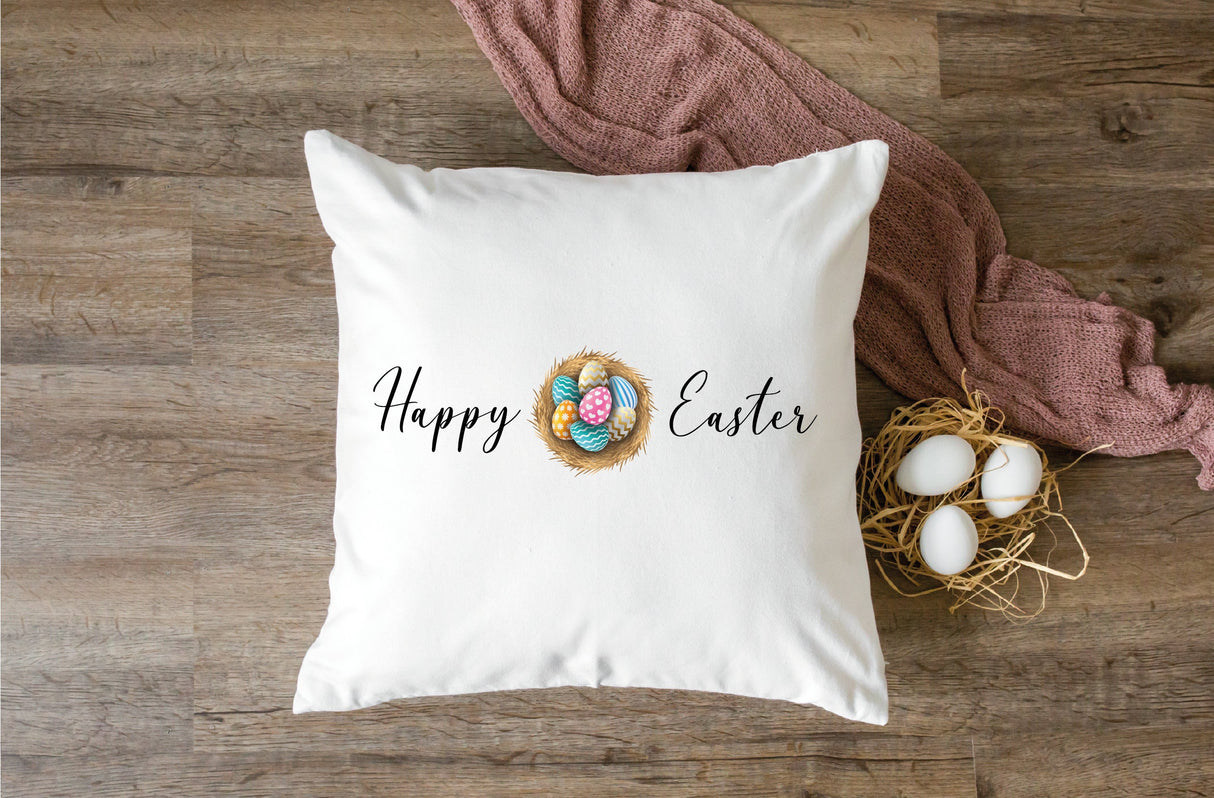Happy Easter Egg Pillow, Easter Decor, Easter Day Gift, Farmhouse Easter, Easter Eggs Decorations, Easter Basket Pillow, Easer Day Gift Idea - Arria Home