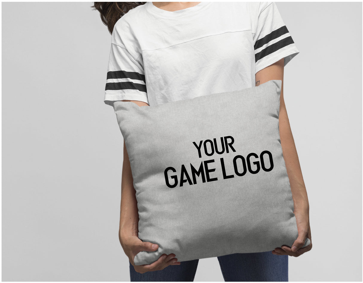 Custom Gamer Pillow, Gamer Team Logo, Video Game Logo Pillow, Game Lover Gift, Personalized Game Pillow, Streaming Game Decor, Streamer Gift - Arria Home
