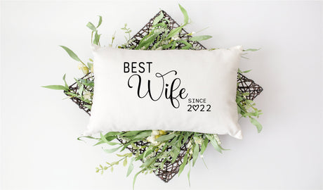 Personalized Best Wife Ever Pillow, Wife Pillow, Wife Birthday Gift, Mothers Day Gift from Husband, Couple Gift, Anniversary Gift, Decor - Arria Home