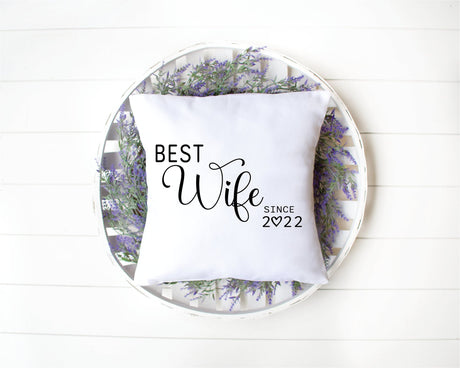 Personalized Best Wife Ever Pillow, Wife Pillow, Wife Birthday Gift, Mothers Day Gift from Husband, Couple Gift, Anniversary Gift, Decor - Arria Home