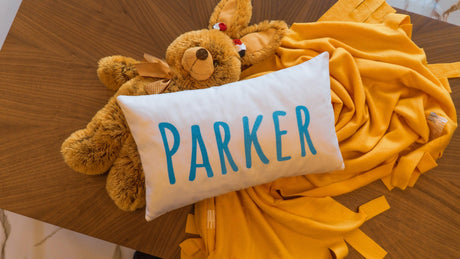 Embroidered Baby Name Pillow, Crib Pillow, Baby Room Decor, Baby Shower Gift, Baby Name Pillow, Custom Pillow, Embroidery, New Baby Gift - Arria Home