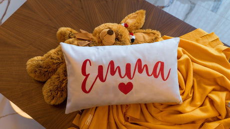 Embroidered Baby Name Pillow, Crib Pillow, Baby Room Decor, Baby Shower Gift, Baby Name Pillow, Custom Pillow, Embroidery, New Baby Gift - Arria Home