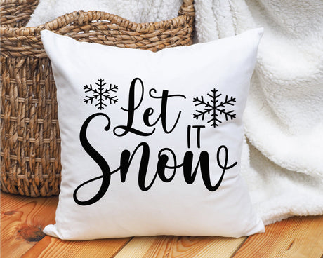 Let it Snow Christmas Decorative Pillow, Christmas Gift for Family, Noel Lumbar Pillow, Xmas Throw Pillow, Gift for Christmas, Home Decor - Arria Home