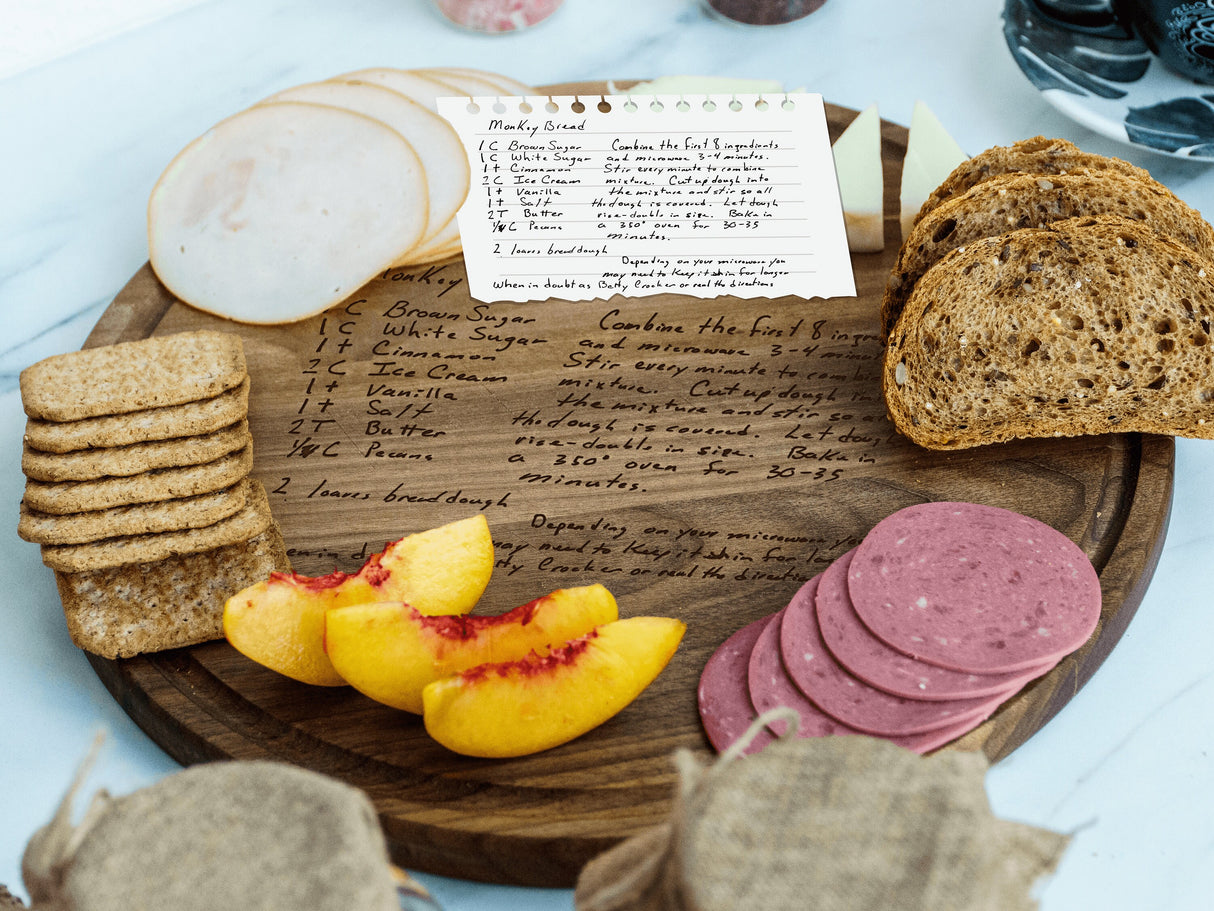 Handwritten Recipe Charcuterie Board, Custom Cutting Board, Gift for Mother, Grandma Gift, Engraved Family Recipe, Mom Birthday Gift - Arria Home