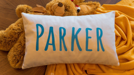Embroidered Baby Name Pillow, Crib Pillow, Baby Room Decor, Baby Shower Gift, Baby Name Pillow, Custom Pillow, Embroidery, New Baby Gift - Arria Home