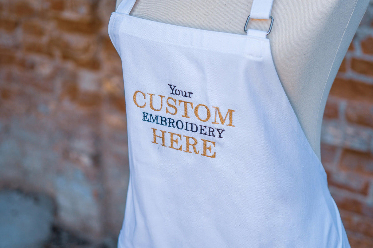 Custom Logo Embroidered Apron, Personalized Logo, Business Logo Apron, Logo Gift, Business Gift, Employee Gifts, Client Gift, Logo Apron - Arria Home
