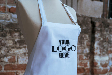 Custom Logo Embroidered Apron, Personalized Logo, Business Logo Apron, Logo Gift, Business Gift, Employee Gifts, Client Gift, Logo Apron - Arria Home