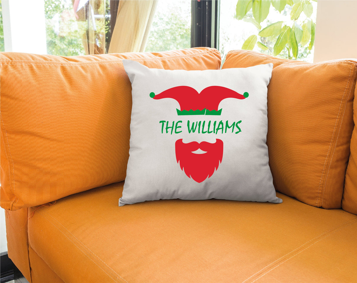 Personalized Christmas Last Name Pillow, Custom Family Name Pillow, Custom Pillow Cover, Personalize Pillow, Christmas Decor, Christmas Gift - Arria Home