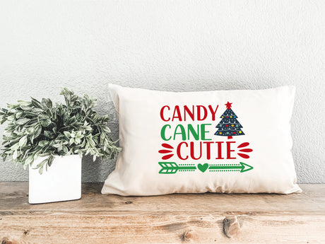 Candy Cane Christmas Pillow, Christmas Decorations, Christmas Pillow, Candy Cane Cutie Decor, Christmas Farmhouse Decor, Personalized Gift - Arria Home