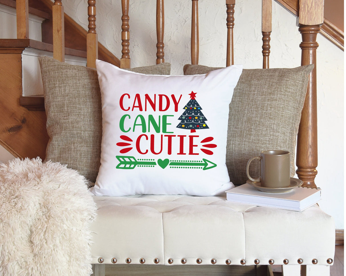Candy Cane Christmas Pillow, Christmas Decorations, Christmas Pillow, Candy Cane Cutie Decor, Christmas Farmhouse Decor, Personalized Gift - Arria Home