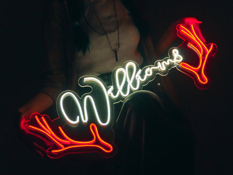 Personalized Christmas Name Neon Sign Gift for Grandchild, Gift for Her, Our First Christmas, Baby Christmas Gift, Led Neon Sign, Home Decor - Arria Home