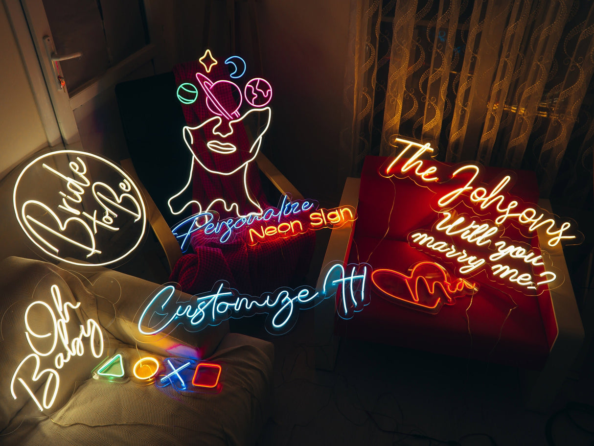Custom Neon Sign, Battery Operated Custom Neon Light, Led Name Neon Sign, Neon Sign Bedroom, Wedding Neon Sign, Home Wall Decor, Christmas