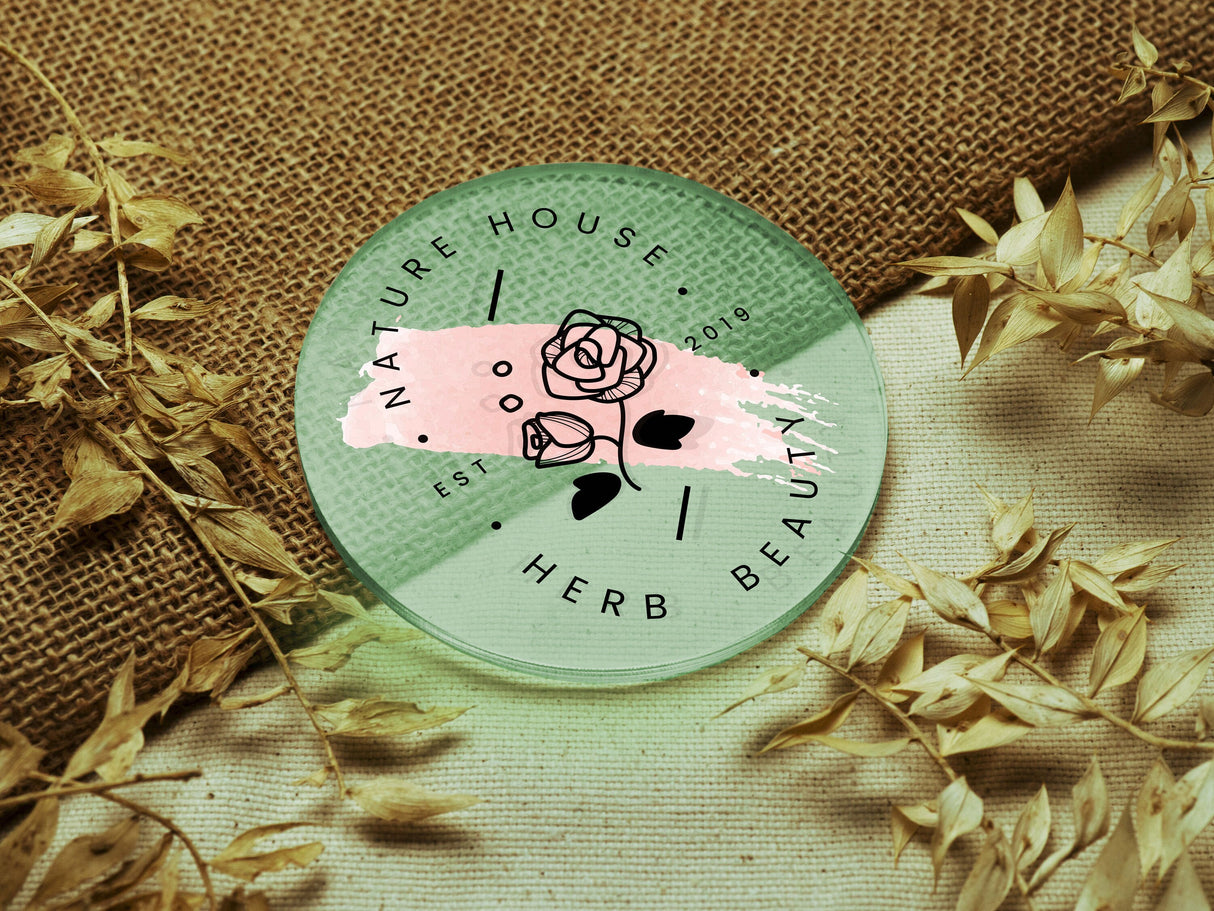 Custom Business Coaster, Personalized Acrylic Coaster Set, Gift for New Business Owners, Corporate Client Gift, Gift for Boss, Logo Coaster - Arria Home