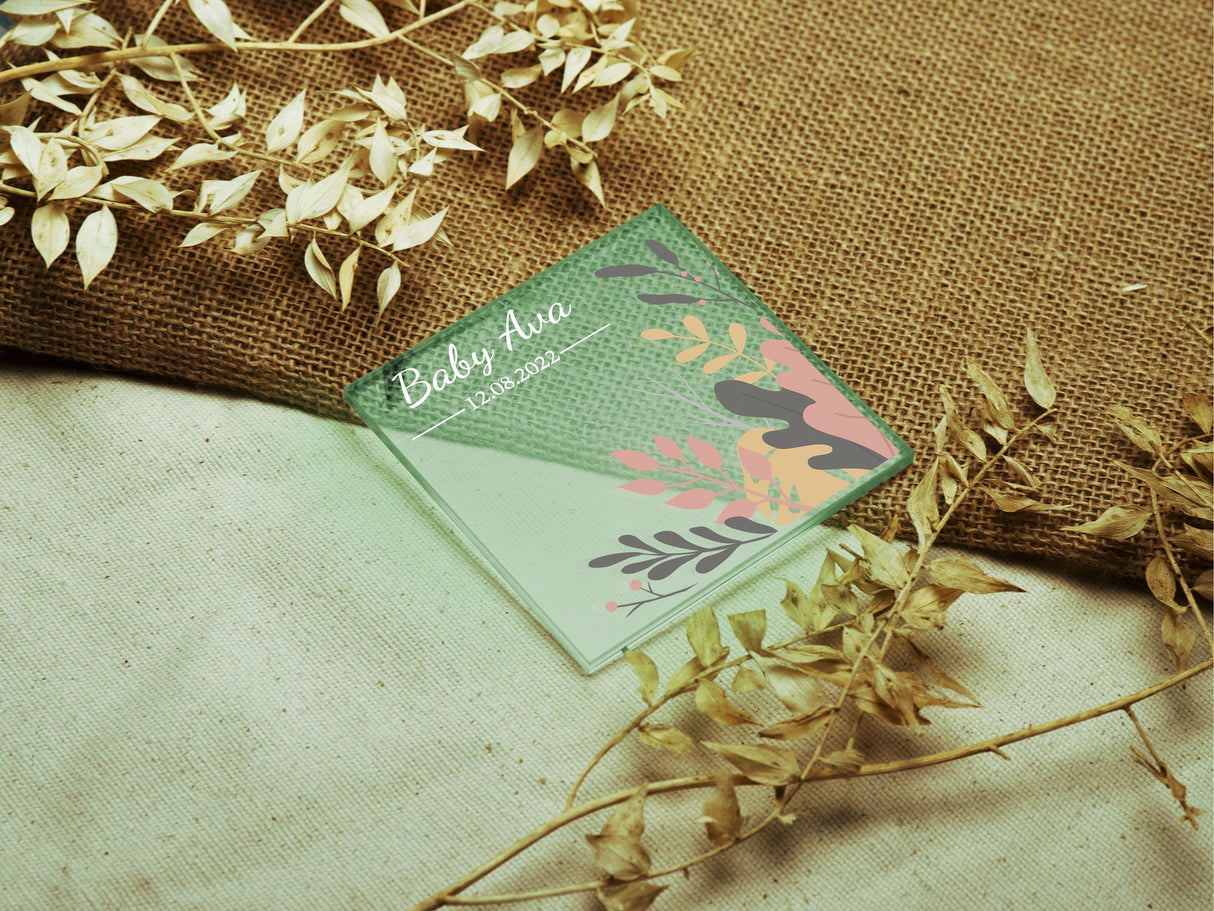 Custom Baby Shower Gift, Acrylic Coaster Set, Baby Shower Favors in Bulk, Boy Baby Shower Favors, Girl Baby Shower Ideas, Favors for Guests - Arria Home