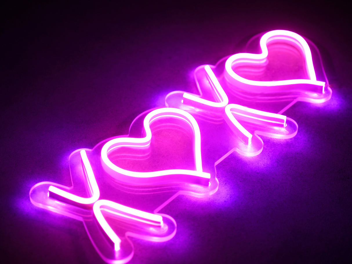 Heart Shaped Couple Night Lamp, Custom Neon Lamp, Led Neon Sign, Bedroom Wall Decor, Valentines Gift, Anniversary Gift, Custom Neon Sign