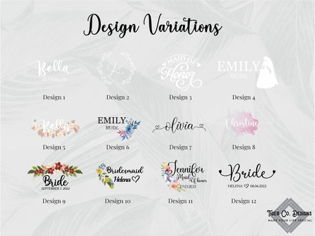Custom Bridal Party Hangers, Bridesmaid Hangers, Personalized Bridal Party Robe Hanger, Bridal Party Gifts, Bridal Shower Dress Hangers - Arria Home