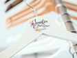 Custom Bridal Party Hangers, Bridesmaid Hangers, Personalized Bridal Party Robe Hanger, Bridal Party Gifts, Bridal Shower Dress Hangers - Arria Home