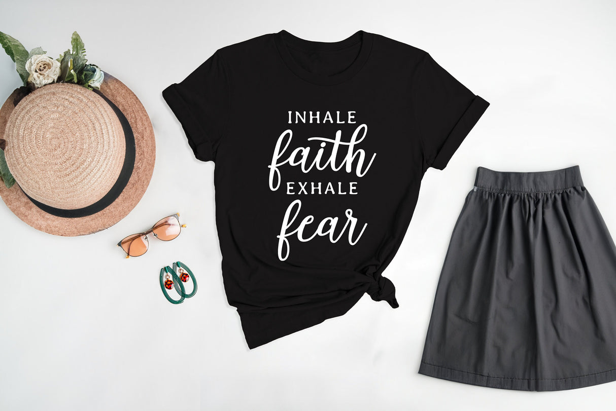 Christian Shirts, Christian Shirt, Faith Shirt, Inhale Shirt, Exhale Fear Shirt, Faith TShirt, Jesus Christ Shirt, Bible Verse Shirt