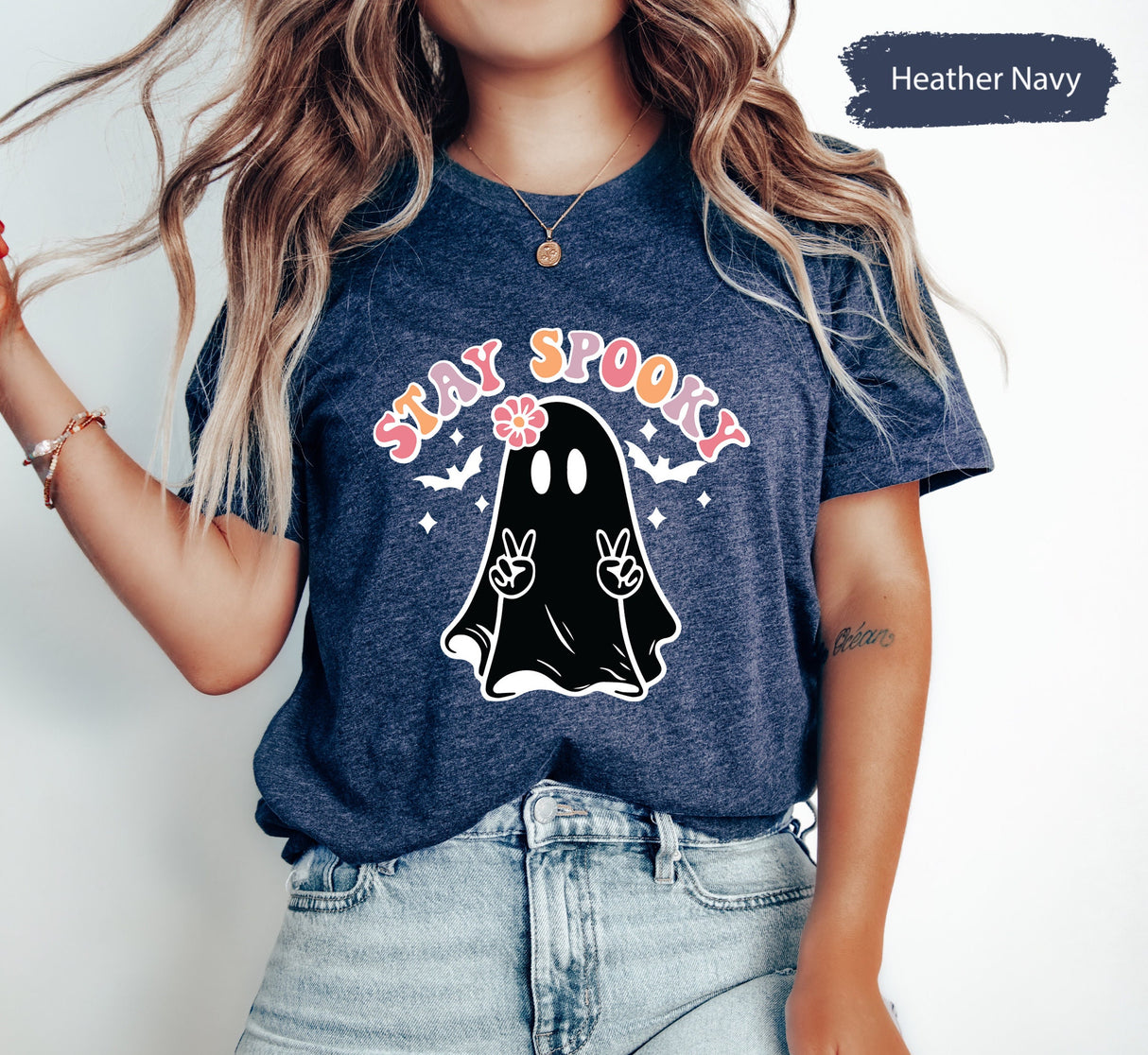 Stay Spooky T-Shirt, Spooky Vibes Shirt, Halloween T-shirt, Cool Halloween Shirt, Funny Halloween Shirt, Halloween Tee, Smiley Spooky Shirt