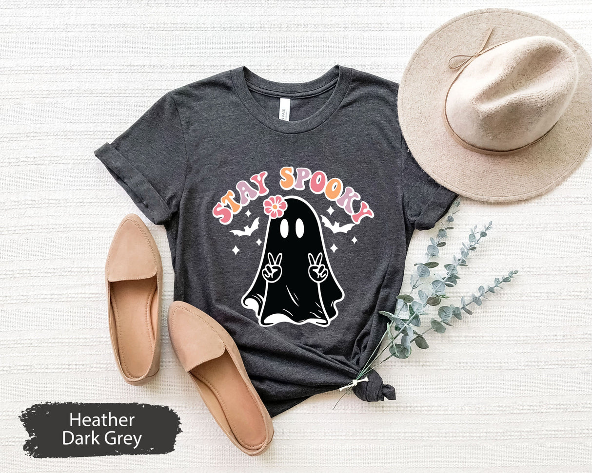 Stay Spooky T-Shirt, Spooky Vibes Shirt, Halloween T-shirt, Cool Halloween Shirt, Funny Halloween Shirt, Halloween Tee, Smiley Spooky Shirt