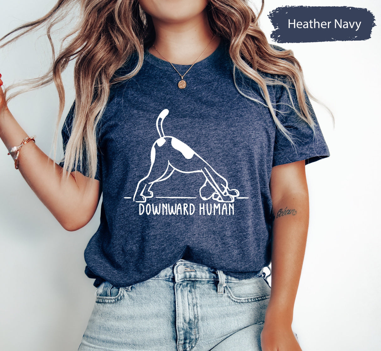 Downward Human T-shirt, Funny Yoga Shirt, Dog Lovers Shirt, Yoga Lover Shirt, Meditation Shirt, Cute Yoga Shirt, Funny Punny Tee