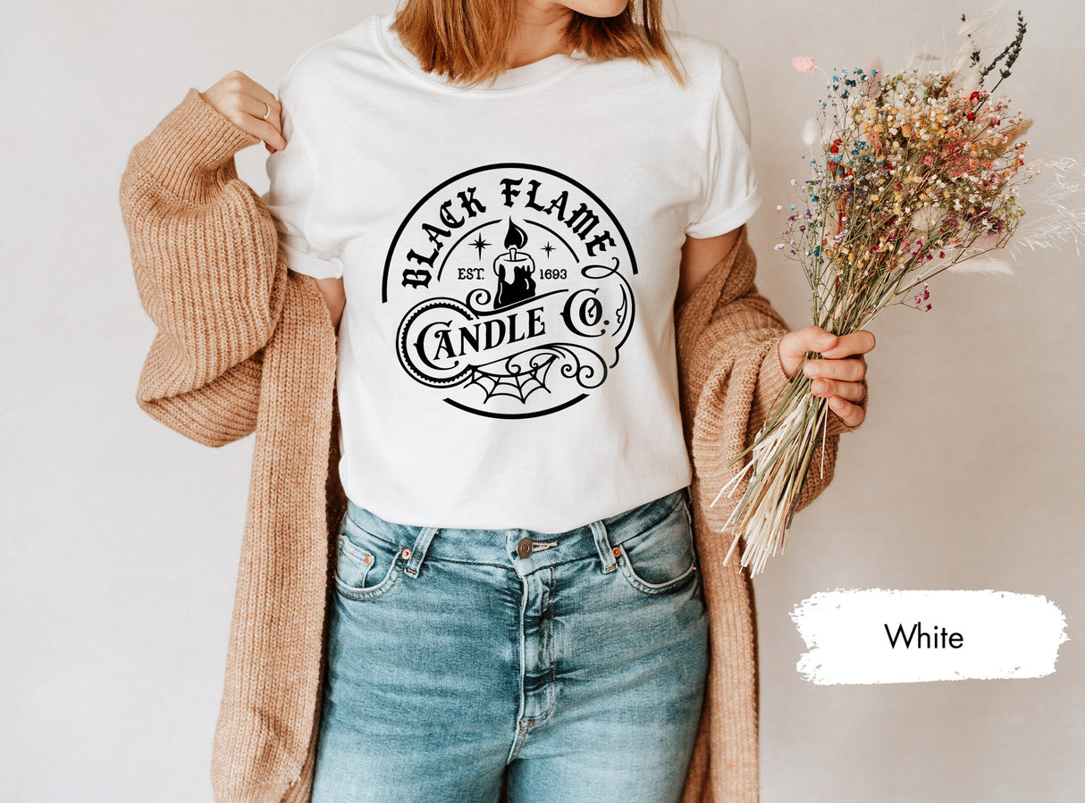 Black Flame Candle Company Shirt, The Sanderson Sisters Black Flame Candle, Halloween Shirt, Halloween Gift, Sanderson Sister Shirt