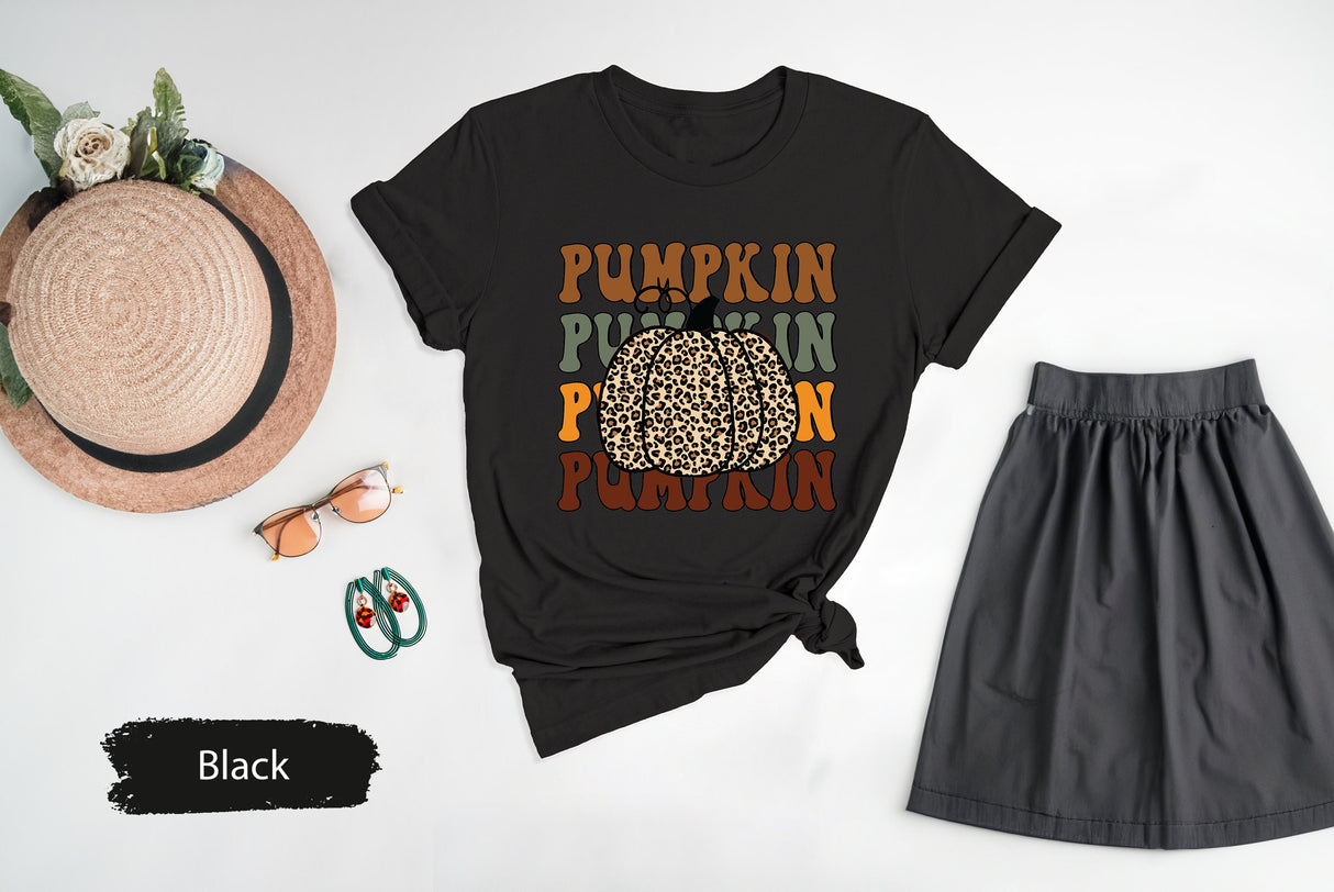 Leopard Pumpkin Shirt, Pumpkin TShirt, Pumpkin Shirt, Pumpkin Season Shirt, Pumpkin Fall Shirts, Womens Fall Shirts, Pumpkin Patch Shirt