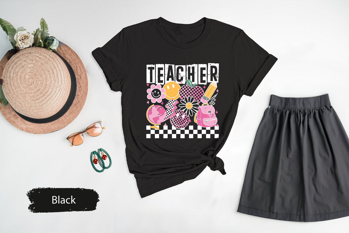 Retro Teacher Shirt, Teacher Shirts, Teacher Gift, Teacher Appreciation, Kindergarten Teacher, Back To School Gift, First Day Of School