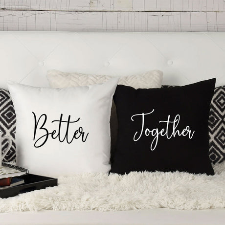 Couple Pillow, Wedding Pillow, Newlywed Gift, Wedding Gift, Housewarming Pillow, Housewarming Gift, Better Together Pillow, Custom Pillows - Arria Home