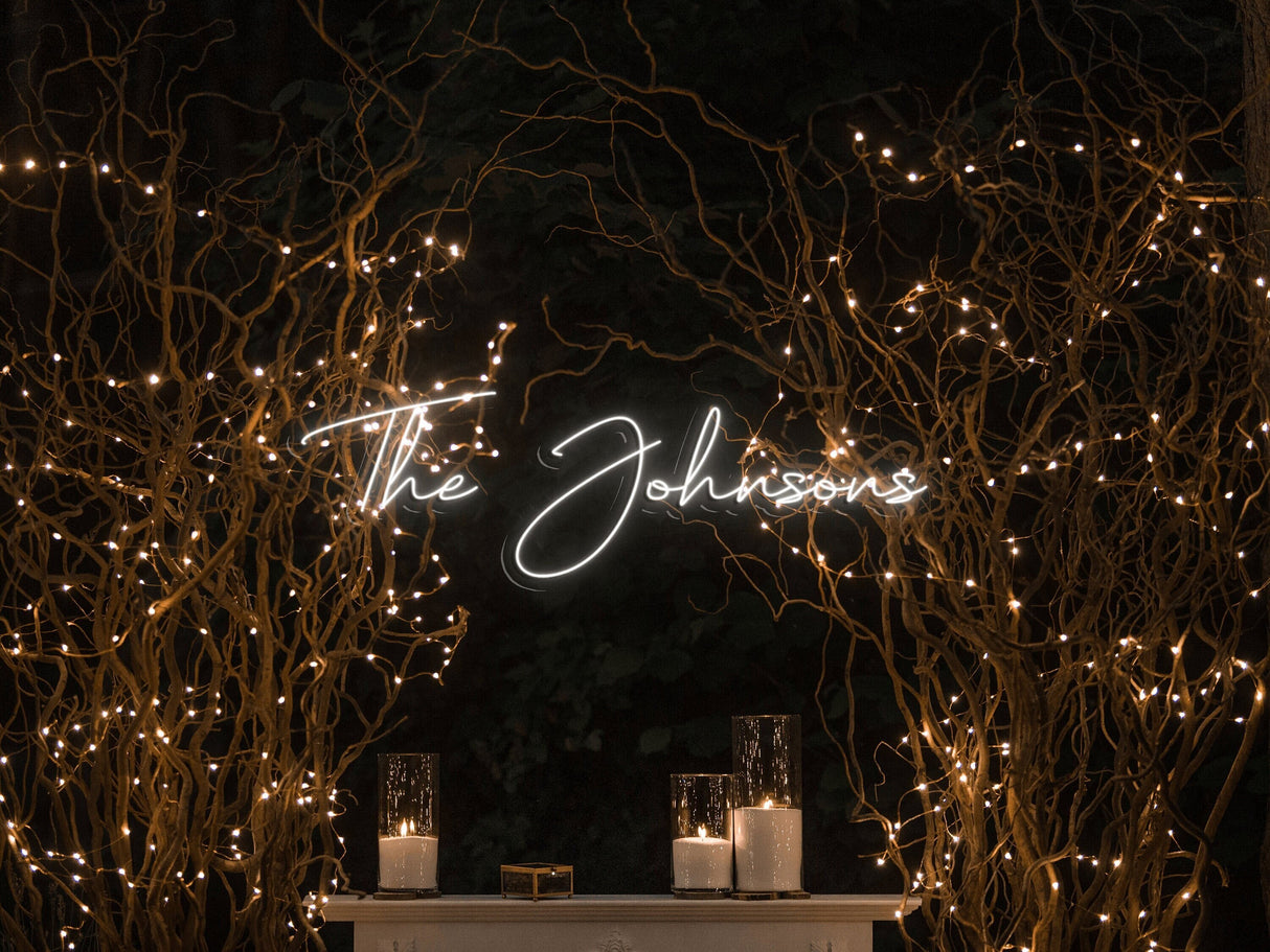 Wedding Neon Sign, Custom Neon Sign, Wedding Decor Sign, Reception Sign, Last Name Neon Sign, Backdrop Wedding, Wall Decor Light, Neon Sign - Arria Home