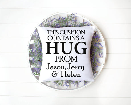 Personalize Hug Pillow, Custom Throw Pillow, Hug Throw Pillow, Grandpa Pillow Cover, Grandparent Pillowcase, Gifts From Grandkids - Arria Home