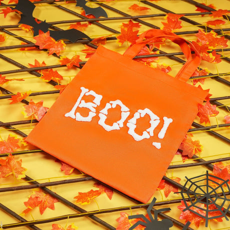 Personalized Halloween Candy Embroidered Canvas Bag, Halloween Kids Gift Idea, Trick or Treat Bags, Drawstring Bag, Tote Bag, Custom Name - Arria Home