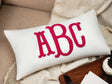 Monogrammed Pillow, Custom Wedding Gift Punch Needle Embroidered Pillow, Personalized Monogram Gift for Couple, Letter Pillow, Housewarming - Arria Home