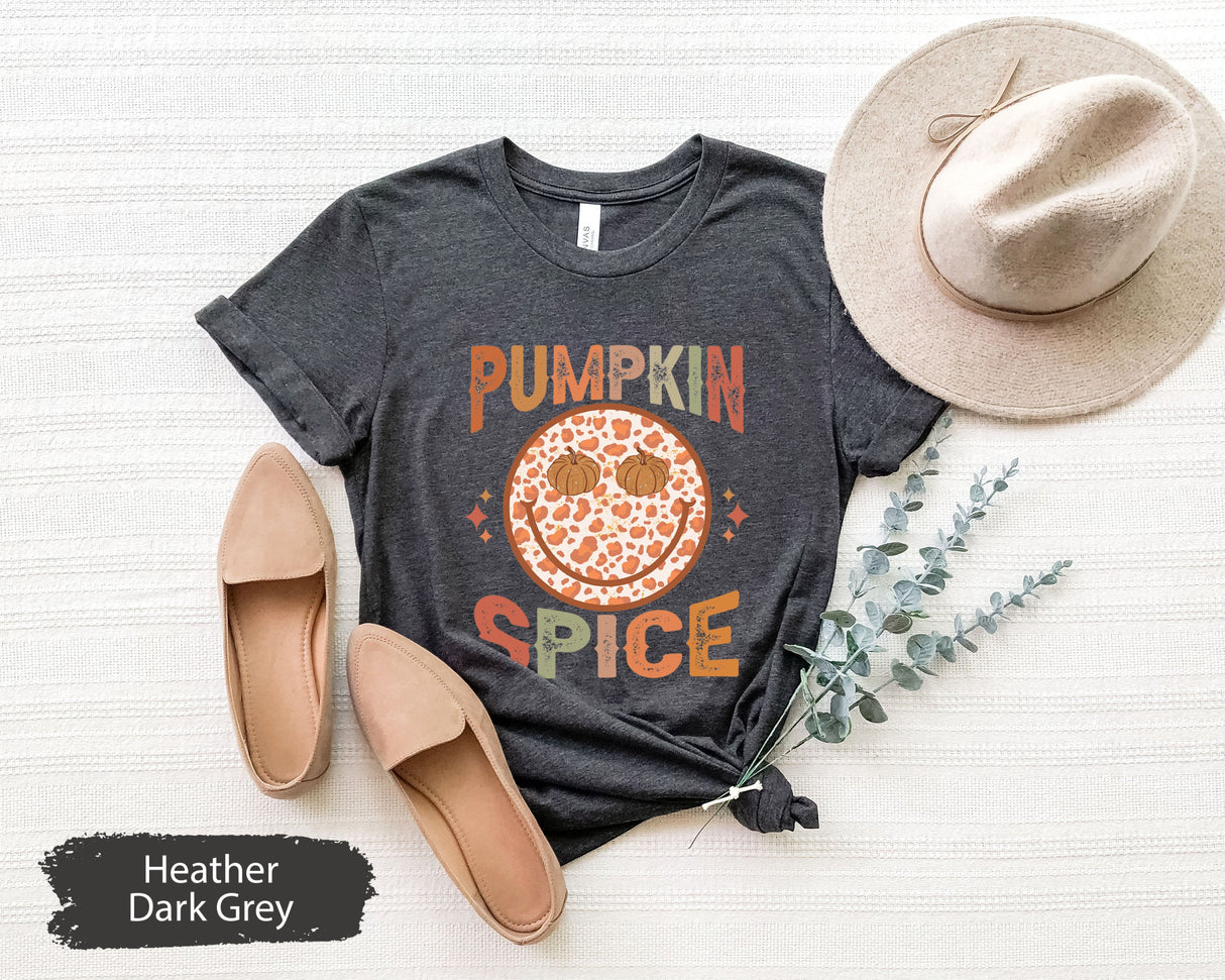 Pumpkin Spice Shirt, Pumpkin Happy Face Shirt, Pumpkin TShirt, Pumpkin Season Shirt, Pumpkin Patch Shirt, Pumpkin Fall Shirt, Women Fall Tee